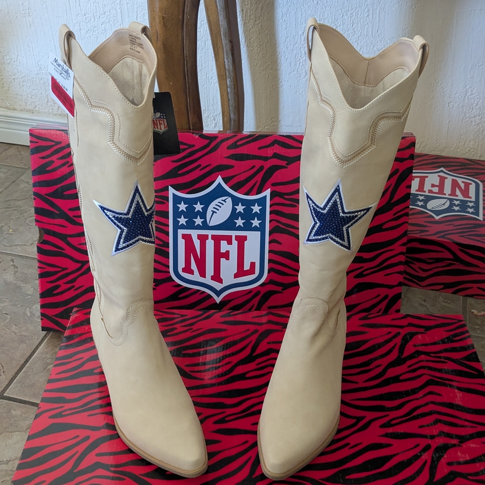 NFL Cowboy Boots with Star Design
